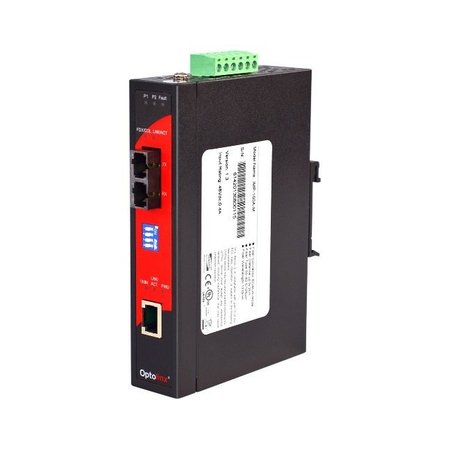 ANTAIRA 10/100TX To 100FX Industrial PoE Media Converter, Multi-Mode 2KM SC IMP-100A-M